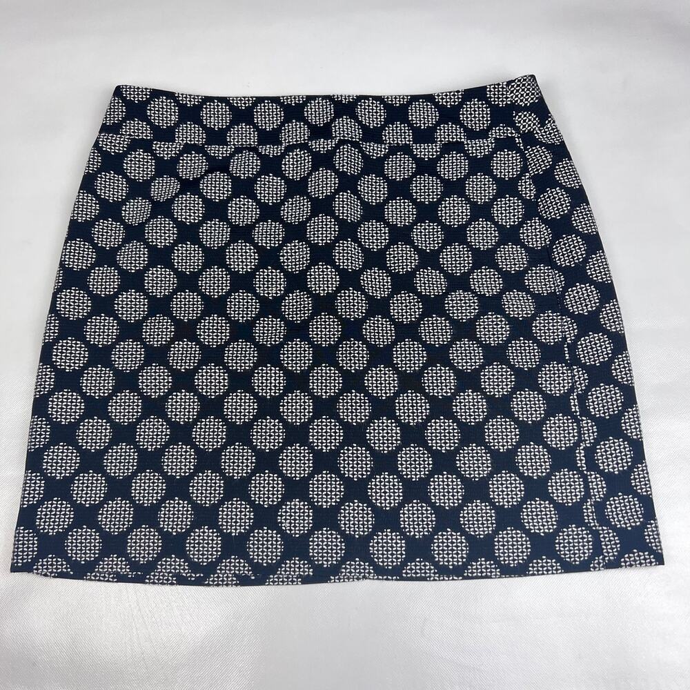 LOFT Womens Black and White Zipper Back Skirt Sz 10P